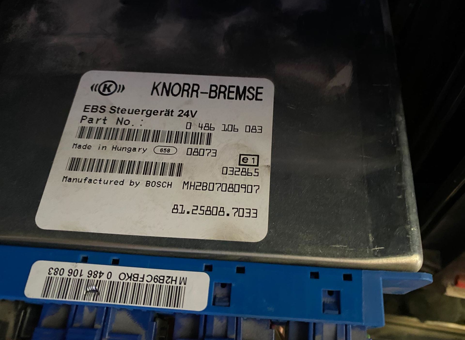 Reparatur MAN EBS 81258087033 Knorr-Bremse 0486106083